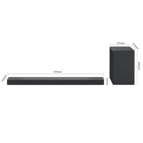 LG ▫️ SC9S - Barra de som Bluetooth 5.0, 3.1.3 canais, 400 W, subwoofer sem fios, Dolby Atmos, DTS:X, IMAX Enhanced, áudio de alta resolução 24 bits/96 kHz, cor cinzento escuro 2