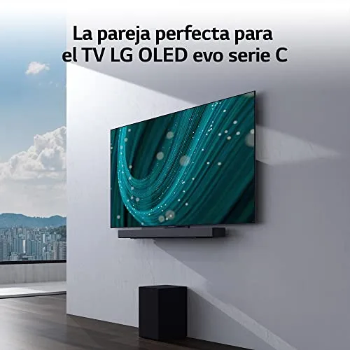 LG ▫️ SC9S - Barra de som Bluetooth 5.0, 3.1.3 canais, 400 W, subwoofer sem fios, Dolby Atmos, DTS:X, IMAX Enhanced, áudio de alta resolução 24 bits/96 kHz, cor cinzento escuro 3