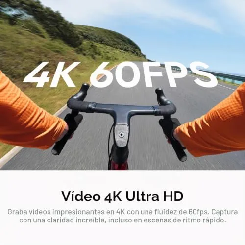 Insta360 ▫️ GO Ultra Preto — Pequena câmara para vlogs em 4K, mãos livres, câmara POV, sensor de 1/1,28", peso de 53 g, campo de visão de 156°, bateria com autonomia de 200 min, câmara de ação portátil para desporto (recondicionada) 4