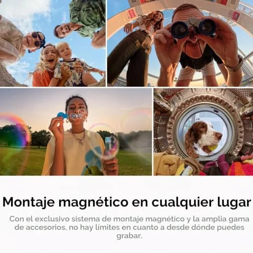 Insta360 ▫️ GO Ultra Preto — Pequena câmara para vlogs em 4K, mãos livres, câmara POV, sensor de 1/1,28", peso de 53 g, campo de visão de 156°, bateria com autonomia de 200 min, câmara de ação portátil para desporto (recondicionada) 6
