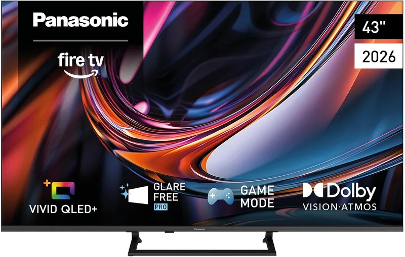 Panasonic ▫️ TV-43W80C, 4K UHD Vivid QLED+, Glare Free Pro, Fire TV, Smart TV
