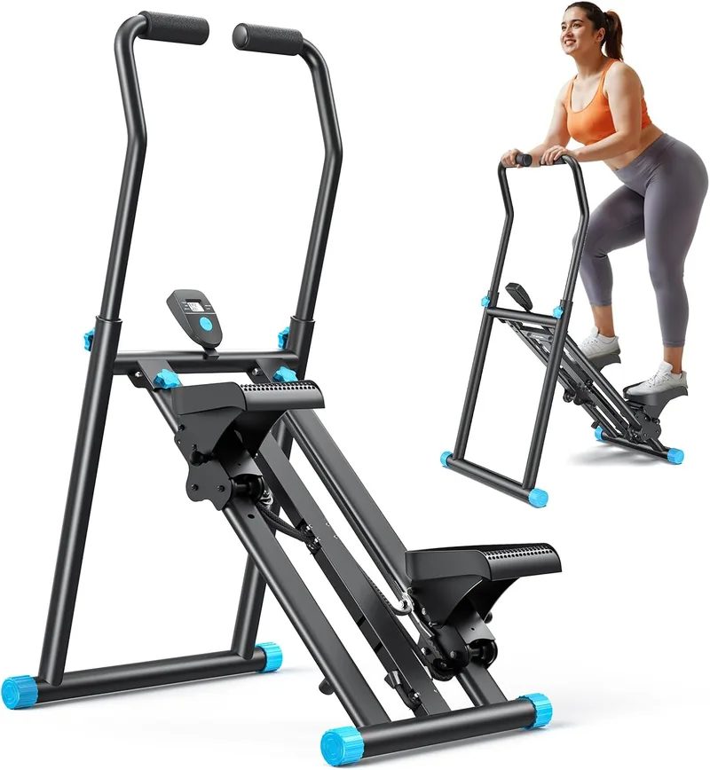 MERACH ▫️ 2026 Stair Stepper Pro, Stairmaster para casa e escritório, máx. 150 kg | Resistência ajustável em 3 níveis, Máquina de cardio tipo escadas, Stairmaster, Guiador ajustável