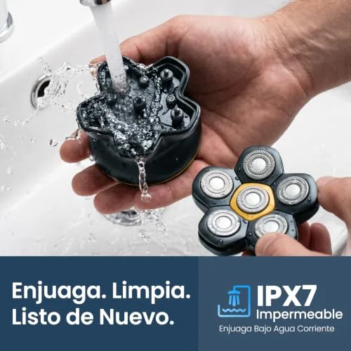 MAXGROOM ▫️ 6D Máquina de barbear para a cabeça masculina, Máquina de barbear para a cabeça, Cinza 5