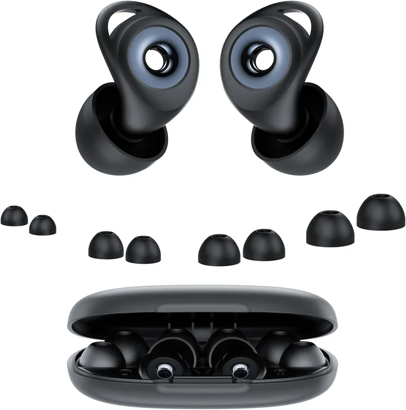 IKG ▫️ Tampões para os ouvidos para dormir, com cancelamento de ruído de 45 dB, 4 tamanhos (XS/S/M/L) | Tampões reutilizáveis de silicone macio, adequados para dormir, viajar, concentrar-se ou ir a um concerto