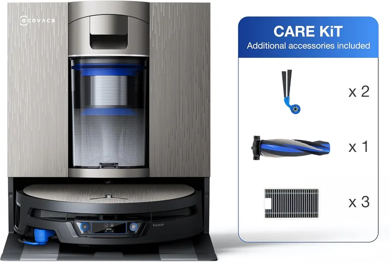 ECOVACS ▫️ Kit de manutenção X12S OMNICYCLONE para robô aspirador e esfregador, 27 000 Pa