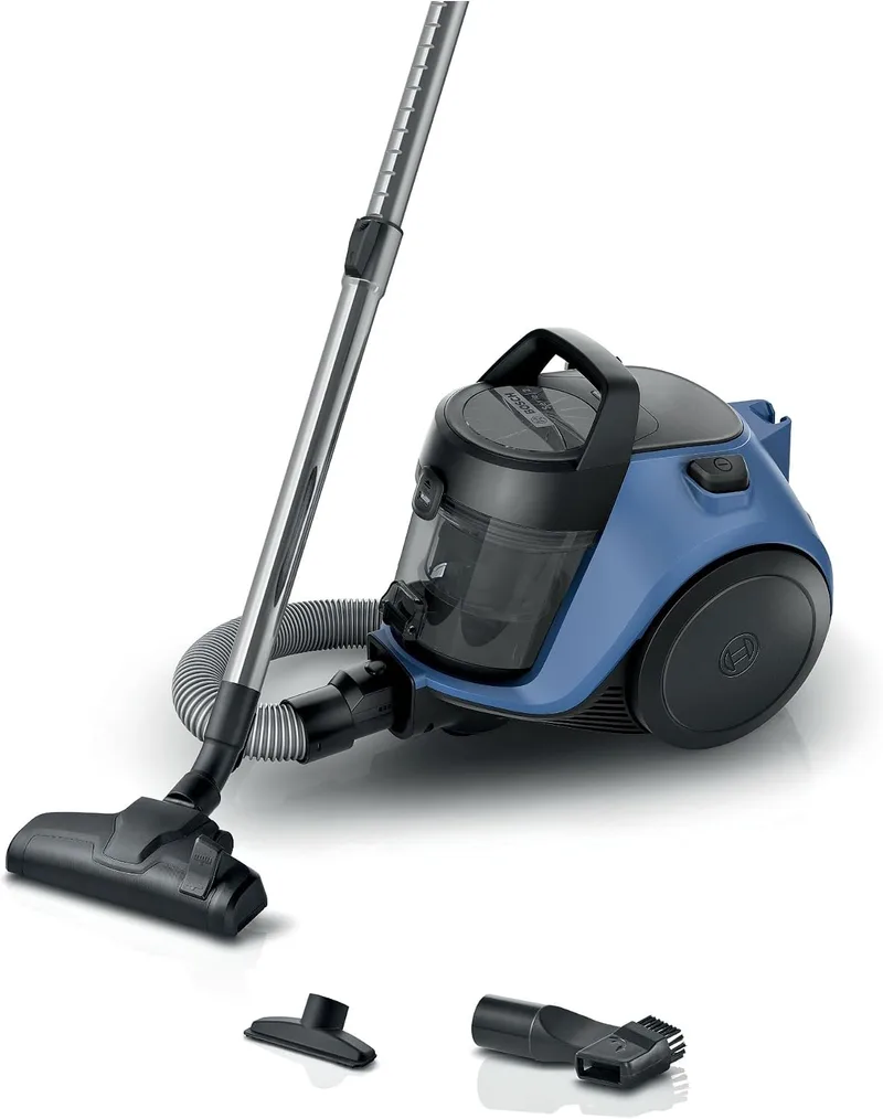 Bosch ▫️ Aspirador sem saco Série 2, leve e compacto, BGS05AM, azul