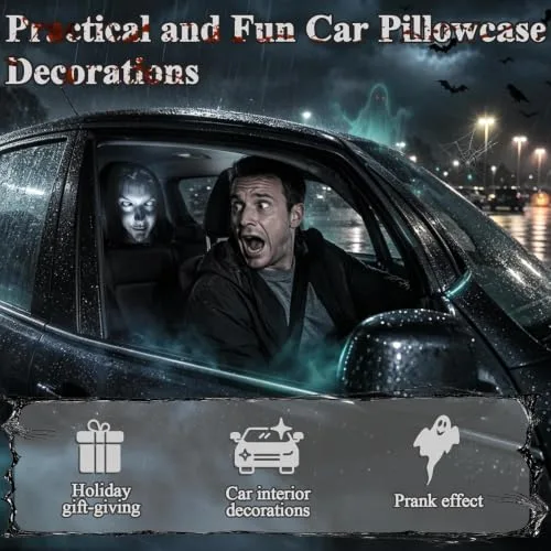 Vibbang ▫️ Conjunto de 4 capas para encostos de cabeça de carro Ghost Face 2