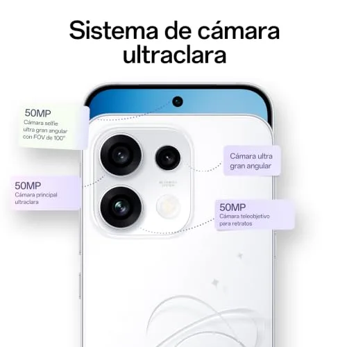 OPPO ▫️ Smartphone Reno16 FS 5G, 8 GB de RAM + 512 GB, Branco Pop 3