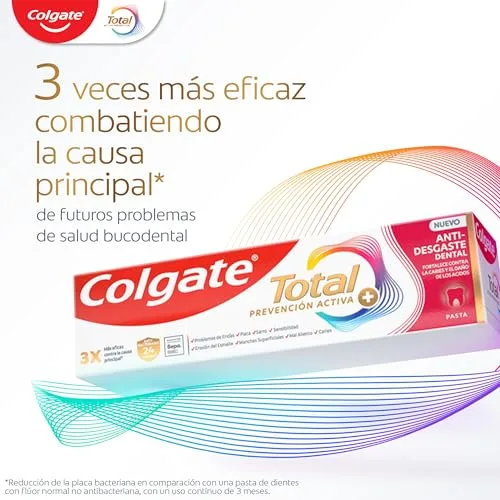 Colgate ▫️ Total Prevenção Ativa + Anti-Desgaste Dentário Pasta de dentes 75 ml (Embalagem de 4) 5
