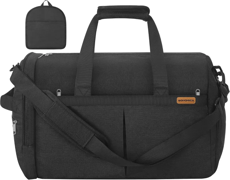 SONGMICS ▫️ Saco de viagem grande dobrável de 50 L, com compartimento para sapatos