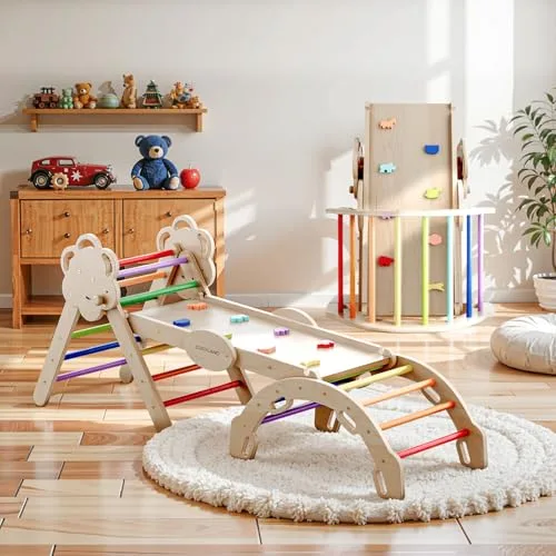 COSYLAND ▫️ 8 em 1: Triângulo de Escalada Montessori com Arco e Rampa 3