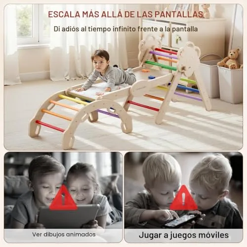 COSYLAND ▫️ 8 em 1: Triângulo de Escalada Montessori com Arco e Rampa 5