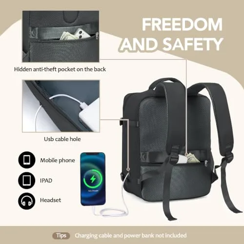 Xkdoai ▫️ Mochila de viagem para cabine de avião, 40x30x20, para a Ryanair – Bagagem de mão 4