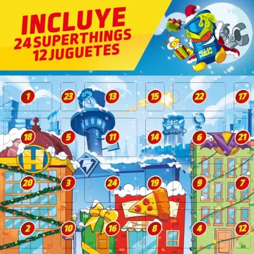 SUPERTHINGS RIVALS OF KABOOM ▫️ SUPERTHINGS – Calendário do Advento. Calendário do Advento de Natal com 24 presentes e surpresas especiais. Inclui minifiguras dos Superthings, Kazoom Kids, Hideouts, Jets e muito mais 6