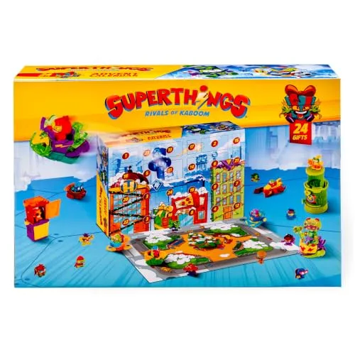 SUPERTHINGS RIVALS OF KABOOM ▫️ SUPERTHINGS – Calendário do Advento. Calendário do Advento de Natal com 24 presentes e surpresas especiais. Inclui minifiguras dos Superthings, Kazoom Kids, Hideouts, Jets e muito mais 7