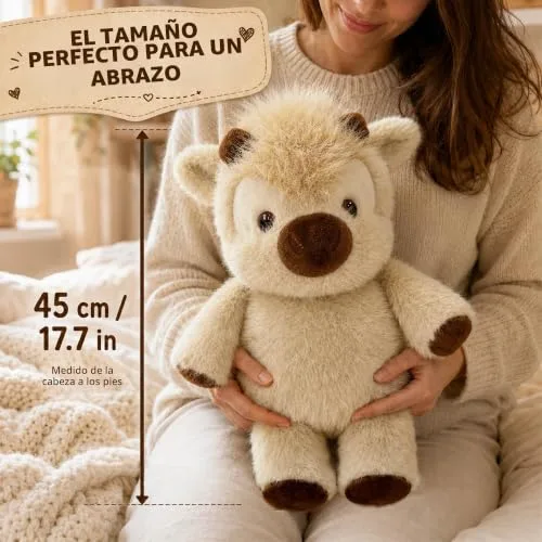 Funnity ▫️ Peluche de vaca de 45 cm – Vaquita Highland, macia e fofinha, para crianças 2
