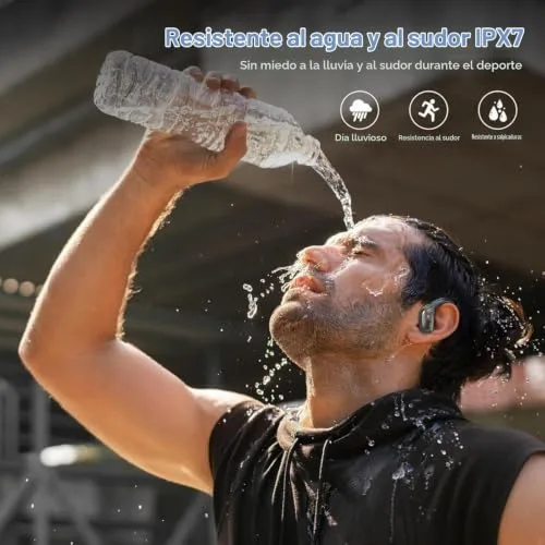 HAOYUYAN ▫️ Auscultadores sem fios Bluetooth 5.4, Auscultadores intra-auriculares com cancelamento de ruído e 75 horas de autonomia, Ecrã LED de indicação de carga, Auscultadores à prova de água IPX7 6