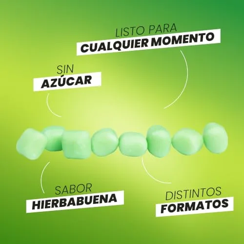 Trident ▫️ Vibes Spearmint Pastilhas Elásticas com Sabor a Menta Verde Sem Açúcar, Embalagem com 6 frascos 4