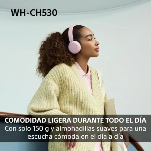 Sony ▫️ Auscultadores sem fios Bluetooth WH-CH530 - Vermelho Coral Exclusivo 4