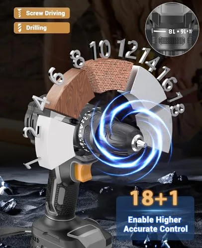 AKZWOXRO ▫️ Berbequim-aparafusador sem escovas, 21 V, 42 Nm, bateria de 2,0 Ah 3
