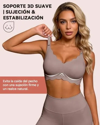 Bresdk ▫️ Sutiã sem aros Jelly Sutiã ondulado, confortável, para uso diário, para mulher 2