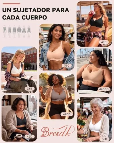 Bresdk ▫️ Sutiã sem aros Jelly Sutiã ondulado, confortável, para uso diário, para mulher 5