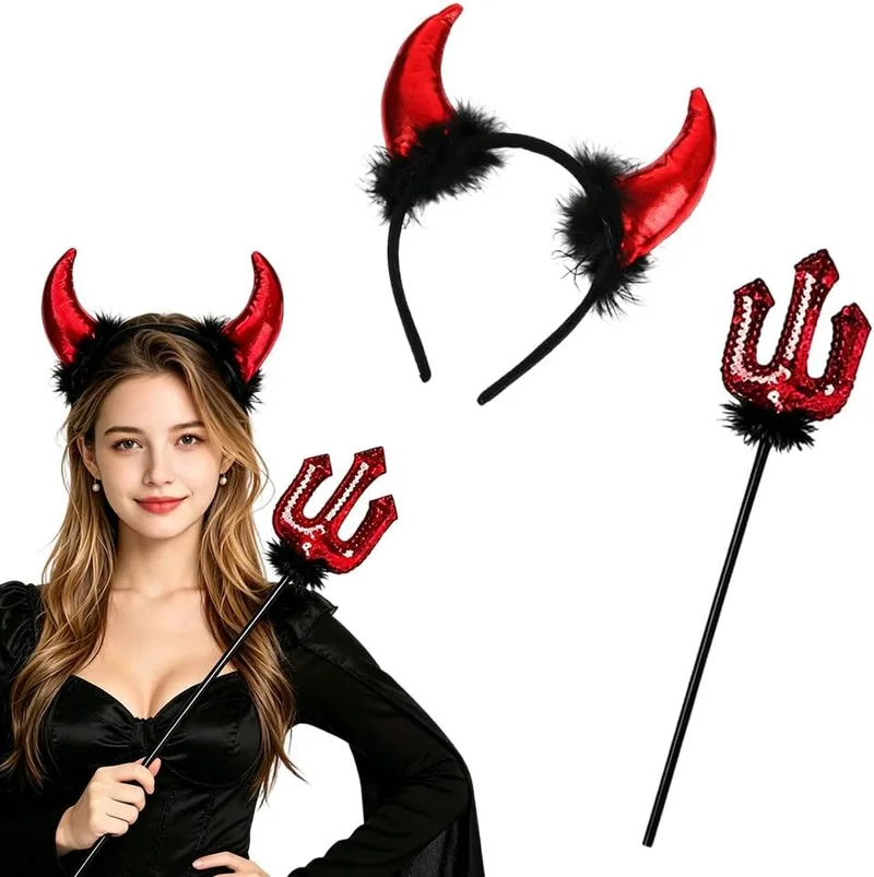 Txdzking ▫️ Diadema de Halloween, acessório decorativo para o cabelo para fantasias, festas temáticas, Carnaval e Noite das Bruxas