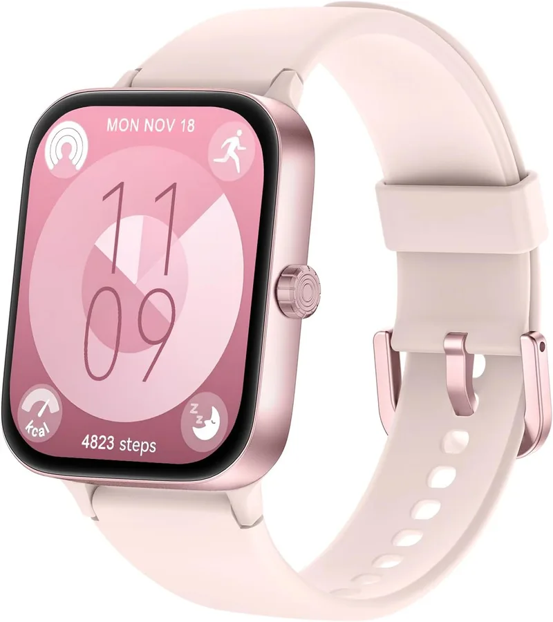 KIUVKAS ▫️ Relógio inteligente para mulher e homem, smartwatch de 1,95" com função de chamadas e lembretes de mensagens, smartwatch com mais de 140 modos desportivos, oxímetro, monitorização do sono, para Android e iOS