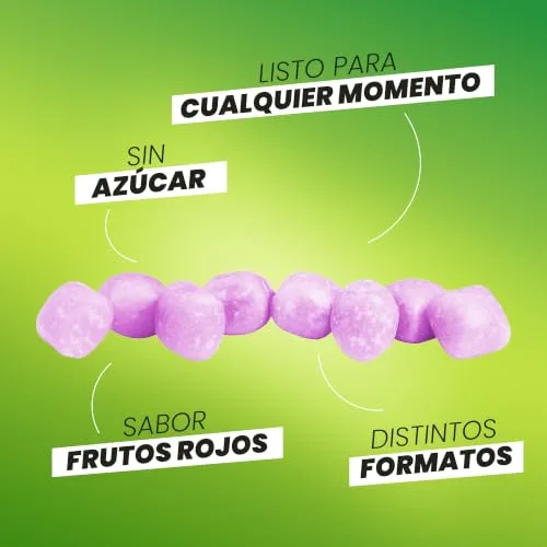 Trident ▫️ Vibes Berries Pastilhas Elásticas com Sabor a Frutos Vermelhos Sem Açúcar, Embalagem de 16 unidades 4