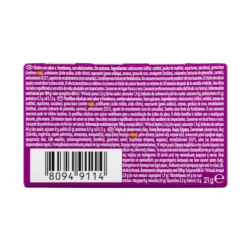 Trident ▫️ Vibes Berries Pastilhas Elásticas com Sabor a Frutos Vermelhos Sem Açúcar, Embalagem de 16 unidades 5