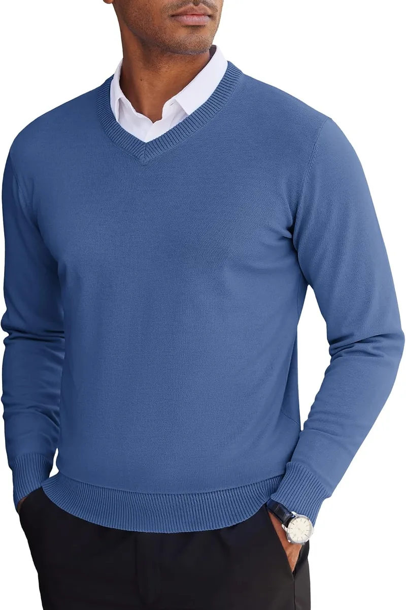 COOFANDY ▫️ Camisola de Inverno para Homem com Gola em V