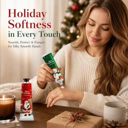 Probuk ▫️ Cremes para as mãos mini 10x30 ml, Conjunto de Natal para mulher, 10 fragrâncias 7