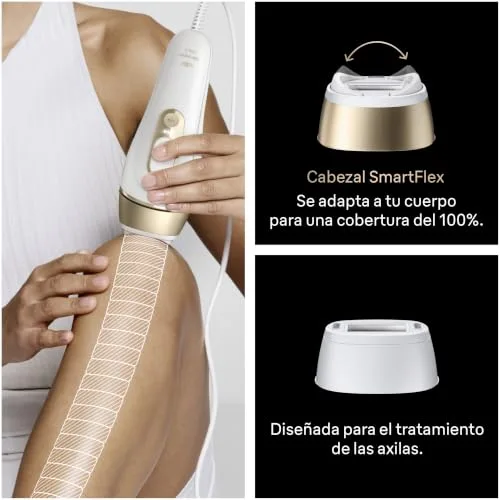 Braun ▫️ Depiladora a luz pulsada Silk·expert Pro 5, PL5230, Branco/Dourado 5