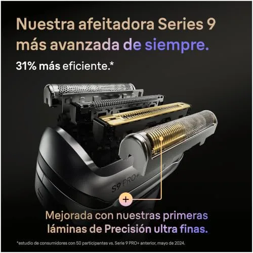 Braun ▫️ Series 9 Pro+ Máquina de barbear elétrica para homem, 9660CCE, Preto 5