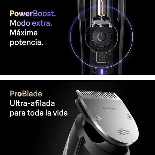 Braun ▫️ Aparador de barba para homem Série 9, BT9525, Titânio 3