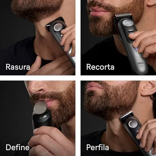 Braun ▫️ Aparador de barba para homem Série 9, BT9525, Titânio 5