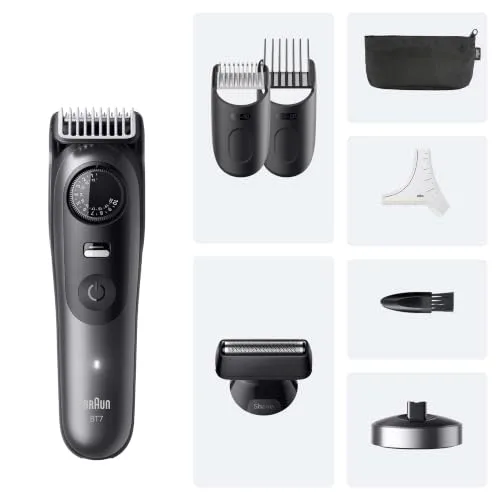Braun ▫️ Aparador de Barba para Homem Série 7, BT7535, Cinzento 7