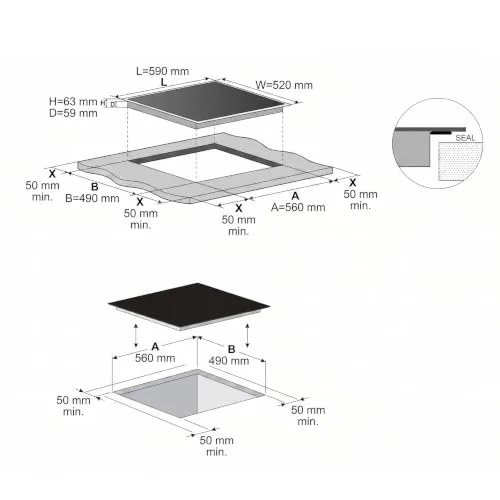 Cecotec ▫️ Placa de indução de 4 zonas Bolero Squad I 4000Eco, 7,2 kW 3