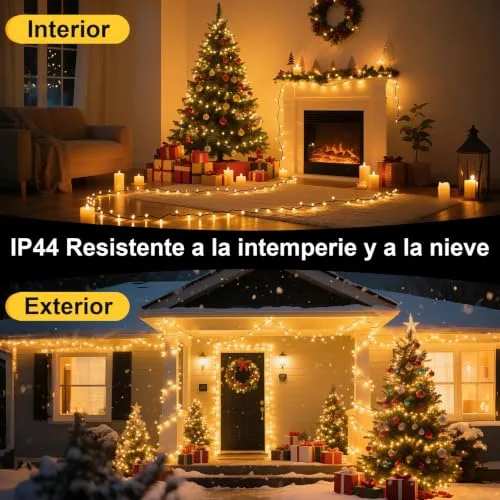 LBSTP ▫️ Luzes de Natal para exterior para árvore em LED - Guirlanda de 25 m com 250 LEDs branco quente 2