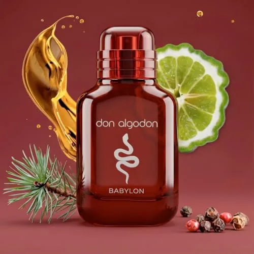 DON ALGODON ▫️ Conjunto de Presente Don Algodón Babylon para Homem: Eau de Parfum 100 ml + Eau de Toilette 30 ml. Bergamota, Pimenta Rosa e Vetiver. 4