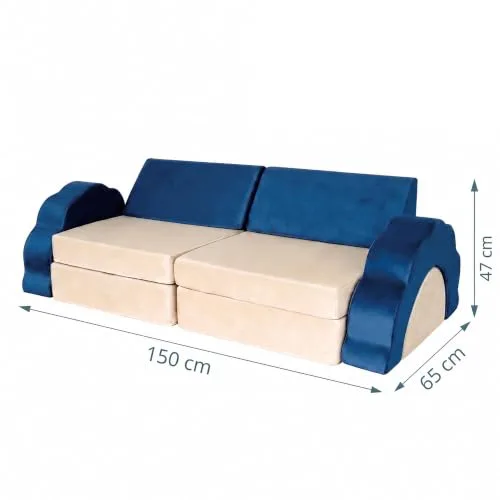 Relaxdays ▫️ Sofá Infantil Modular para Brincar, 10 peças, 47 x 150 x 65 cm 3