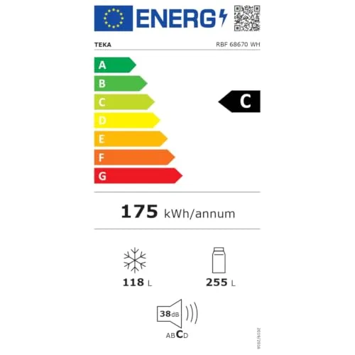 Teka ▫️ Frigorífico Combi de instalação livre, No Frost Total, branco, 373 l 7