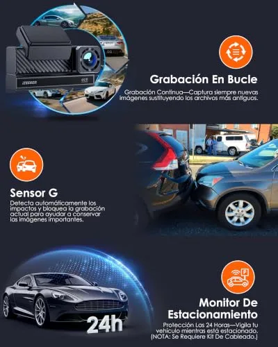 iZEEKER ▫️ 4K+4K: Câmara de bordo dupla (dianteira e traseira), STARVIS 2, Wi-Fi de 5 GHz, GPS 7