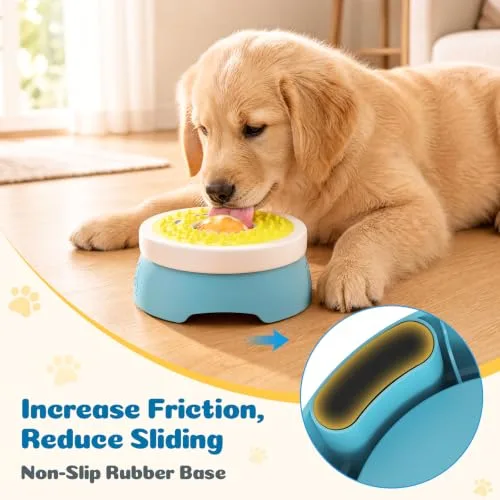 Alyvisun ▫️ Comedouro para cães anti-comida excessiva 2 em 1 com bola e tampa antiderramamento 5