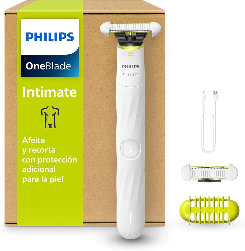 PHILIPS ▫️ OneBlade Intimate - Apara e faz a barba com maior proteção da pele, modelo QP1930/30