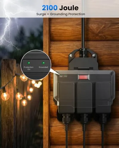 oorkyzz ▫️ Regleta de tomadas de parede para exterior, IP44 à prova de água, cabo substituível 4