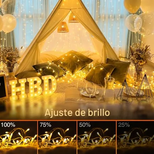 btfarm ▫️ Luzes de Natal para Árvore com Controlo Remoto, Guirlanda de Luzes de 20 m 4