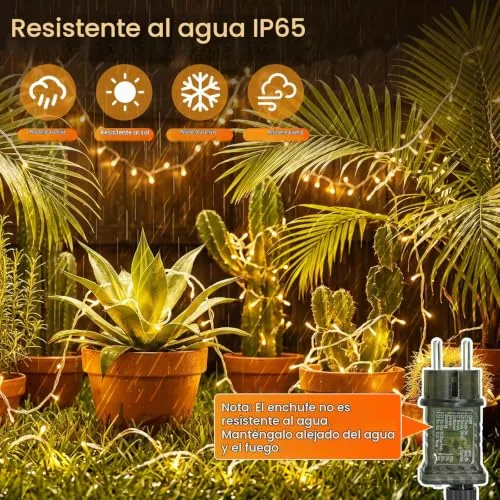 btfarm ▫️ Luzes de Natal para Árvore com Controlo Remoto, Guirlanda de Luzes de 20 m 5