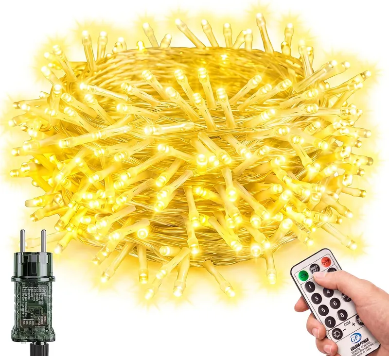 btfarm ▫️ Luzes de Natal para Árvore com Controlo Remoto, Guirlanda de Luzes de 20 m