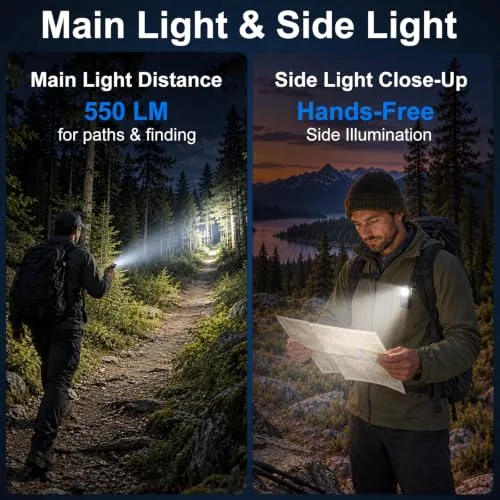T-SUN ▫️ Lanterna LED recarregável Mini, 650 mAh, 11 modos, base magnética, IP66 2